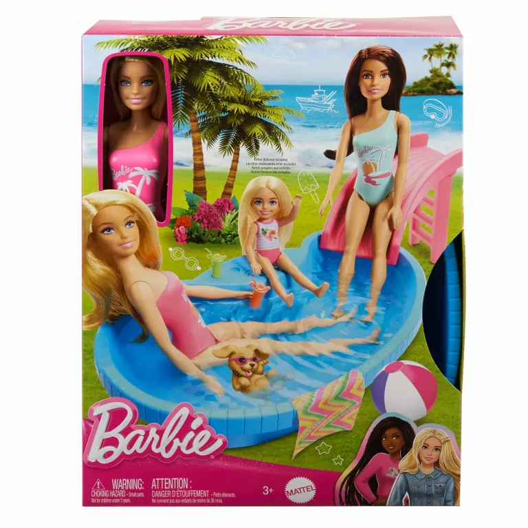 BARBIE BASEN + LALKA ZESTAW HRJ74 FABRYCZNIE ZAPAKOWANE