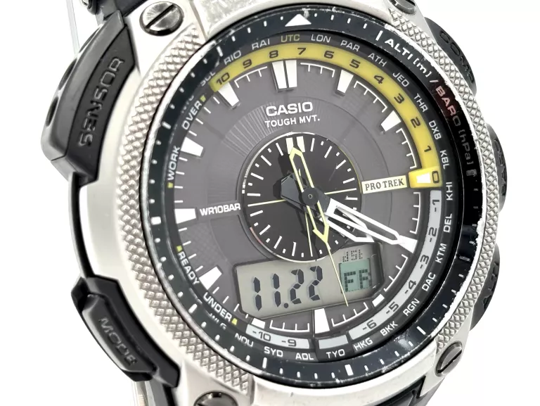 ZEGAREK CASIO PROTREK PRW-5000T-7ER TITANIUM SOLAR KOMPAS BRANSOLETA