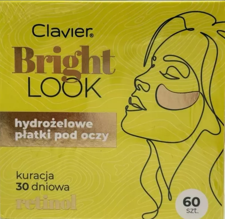 PŁATKI ŻELOWE POD OCZY RETINOL CLAVIER BRIGHT LOOK - 60 SZT.