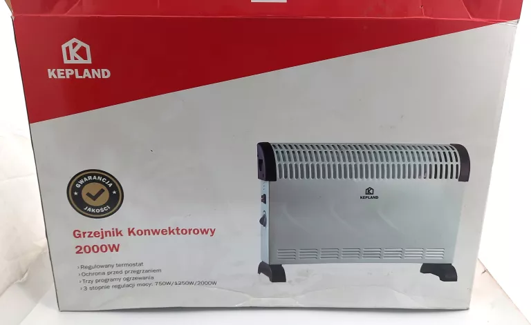 GRZEJNIK KONWEKTOROWY KEPLAND 2000W BIAŁY KOMPLET
