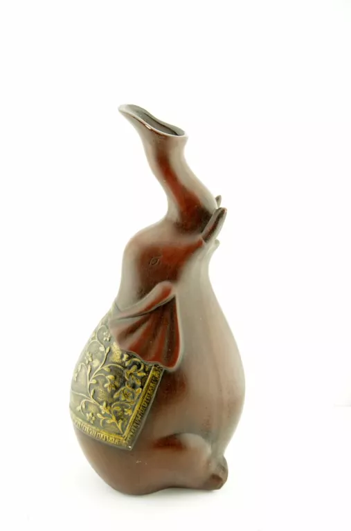 SZAŁOWY DUŻY WAZON SŁOŃ SŁONIK PORCELANA QUEEN ISABELL LIMITED 49CM CUDO