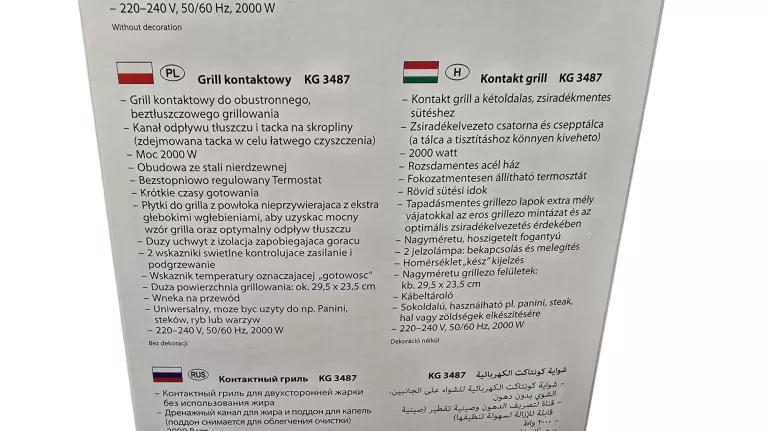 GRILL ELEKTRYCZNY BEZTŁUSZCZOWY CLATRONIC KG 3487