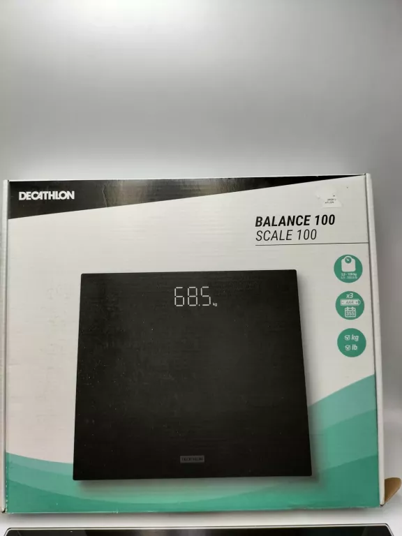 WAGA ŁAZIENKOWA DECATLON BALANCE 100 KOMPLET CZARNA