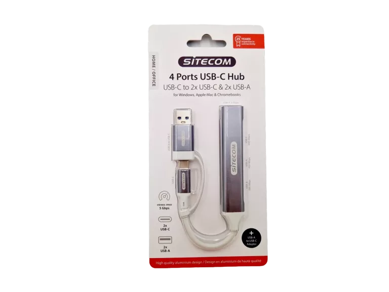 4 PORTY USB-C HUB SITECOM