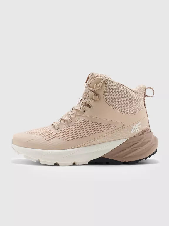 4F WYSOKIE BUTY TREKKINGOWE SPEED HIKER Z MEMBRANĄ DAMSKIE BEŻOWE ROZM.36