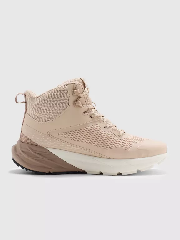4F WYSOKIE BUTY TREKKINGOWE SPEED HIKER Z MEMBRANĄ DAMSKIE BEŻOWE ROZM.36