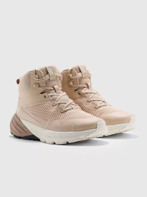 4F WYSOKIE BUTY TREKKINGOWE SPEED HIKER Z MEMBRANĄ DAMSKIE BEŻOWE ROZM.36
