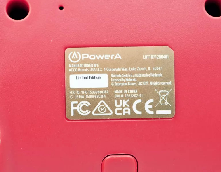 PAD POWERA ENHANCED WIRELESS HADES NINTENDO SWITCH LIMITED EDITION