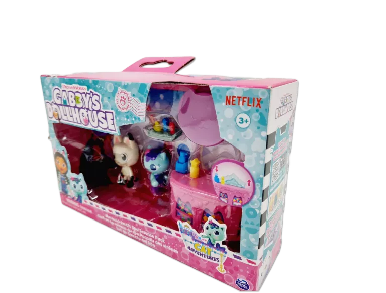 DREAM WORKS GABBY'S DOLLHOUSE CAT ADVENTURES ZESTAW SPA W DOMKU GABBY