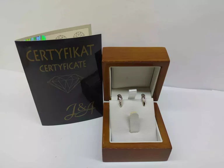 WYRÓB JUBILERSKI UŻYWANY KOLCZYKI Z BRYLANTAMI  585
