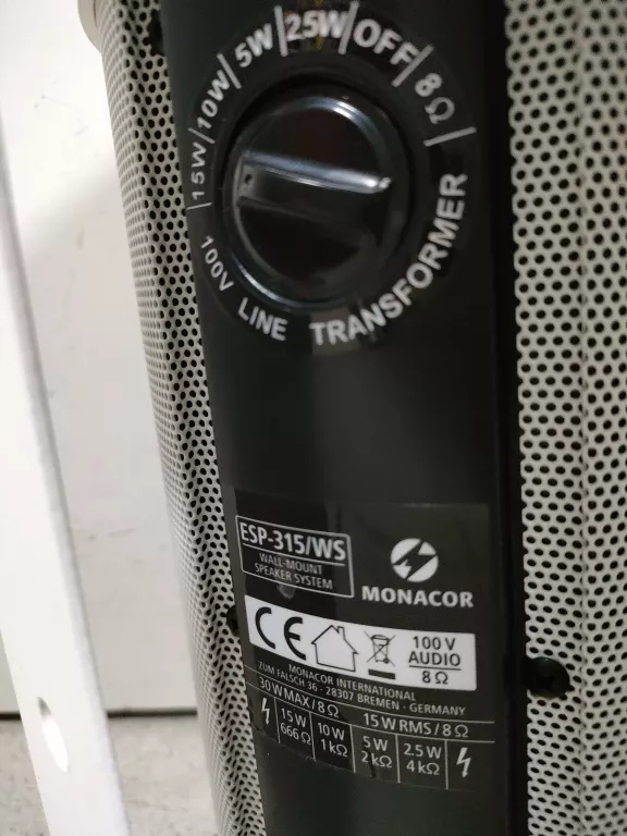 GŁOŚNIK ŚCIENNY MONACOR ESP-315/WS !! OKAZJA !!