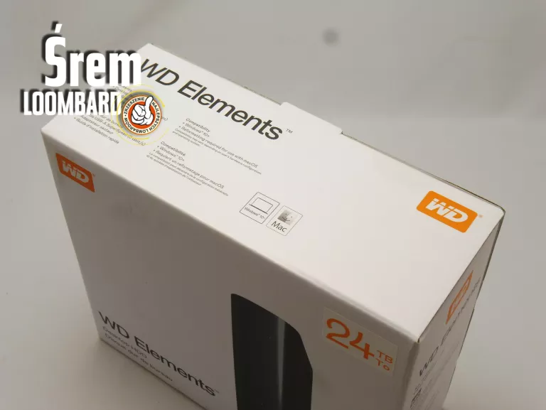 DYSK ZEWNĘTRZNY/MAGAZYN DANYCH WD ELEMENTS DESKTOP 24TB, KOMPLET, IGŁA STA