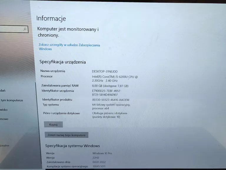 LAPTOP LENOVO THINKPAD YOGA 260 8GB