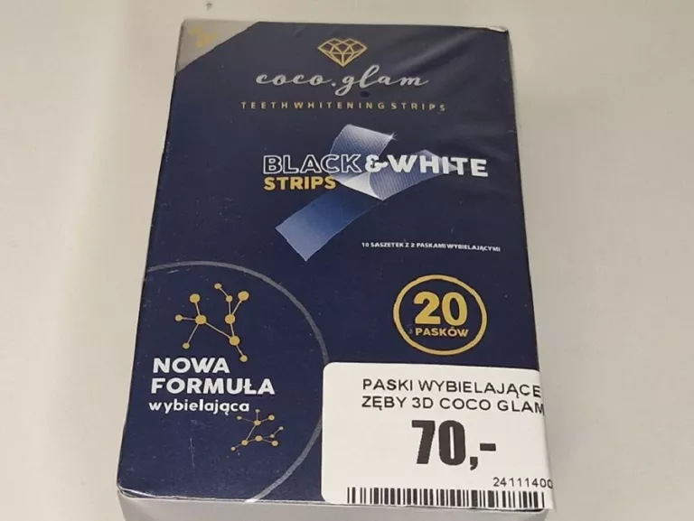 PASKI WYBIELAJĄCE ZĘBY 3D COCO GLAM DZIEŃ I NOC