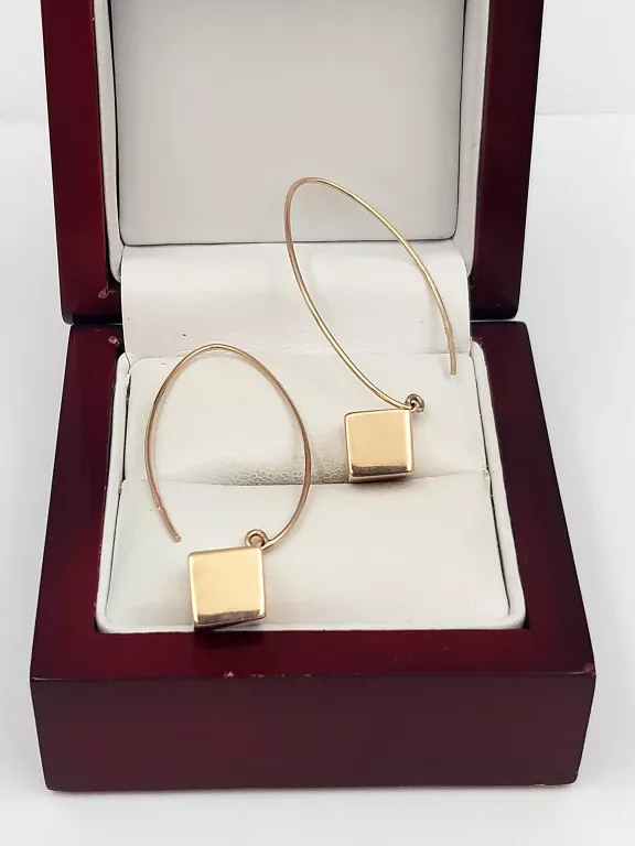 ZŁOTE KOLCZYKI KOSTKI 585 4,01G