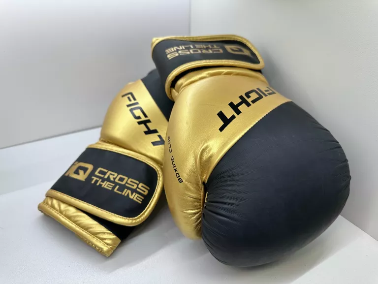 RĘKAWICE BOKSERSKIE IQ BOXEO CZARNO-ZŁOTE 13-0Z