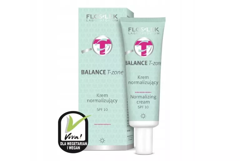 IDEALNY KREM NORMALIZUJĄCY FLOS-LEK BALANCE T-ZONE SPF10 HELLO VEGAN