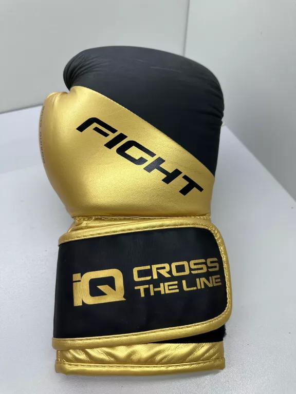 RĘKAWICE BOKSERSKIE IQ BOXEO CZARNO-ZŁOTE 13-0Z