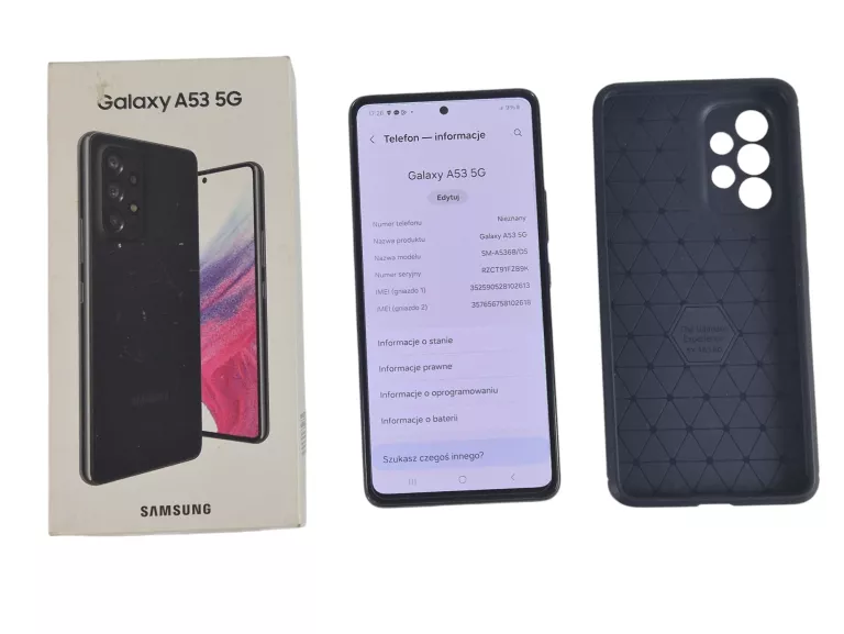 TELEFON SAMSUNG A53 5G IGŁA 6/128GB + ETUI + SZYBKA