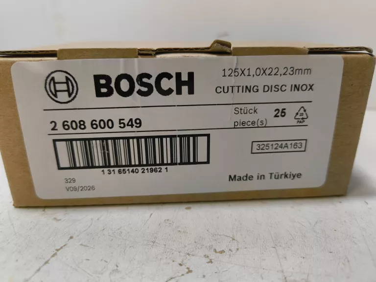 TARCZA BOSCH 125 X 1 X 22,23 MM 2 608 600 549