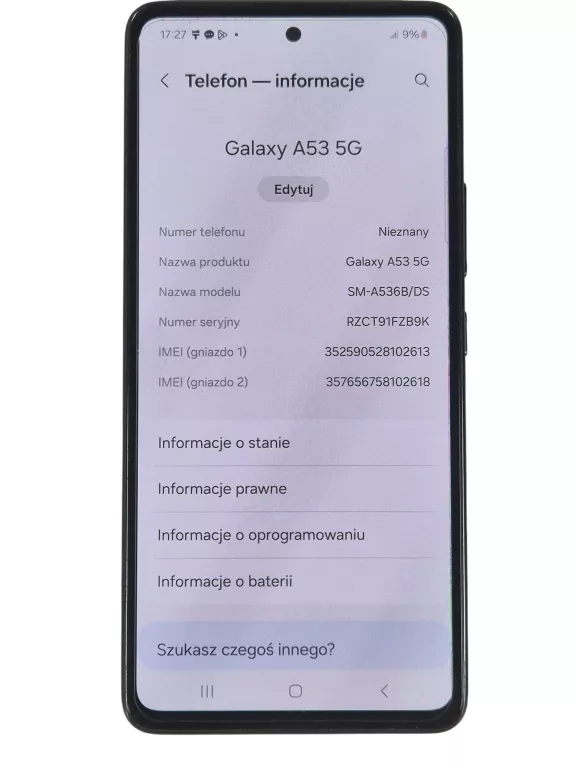 TELEFON SAMSUNG A53 5G IGŁA 6/128GB + ETUI + SZYBKA