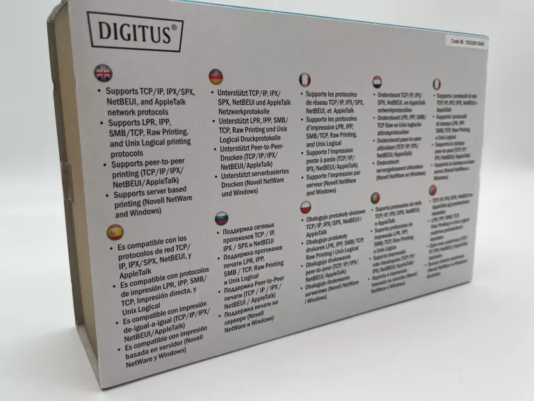 DIGITUS SERWER WYDRUKU PRINT SERVER USB 2.0 1XRJ45