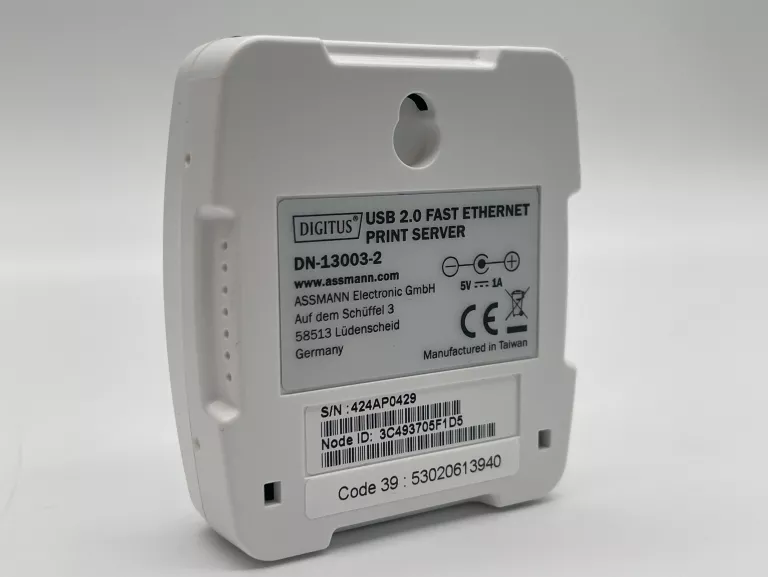 DIGITUS SERWER WYDRUKU PRINT SERVER USB 2.0 1XRJ45