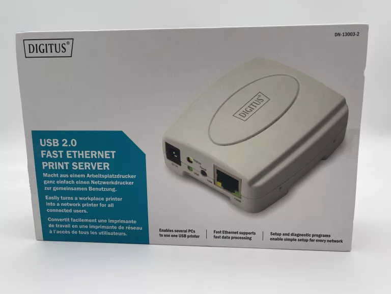DIGITUS SERWER WYDRUKU PRINT SERVER USB 2.0 1XRJ45