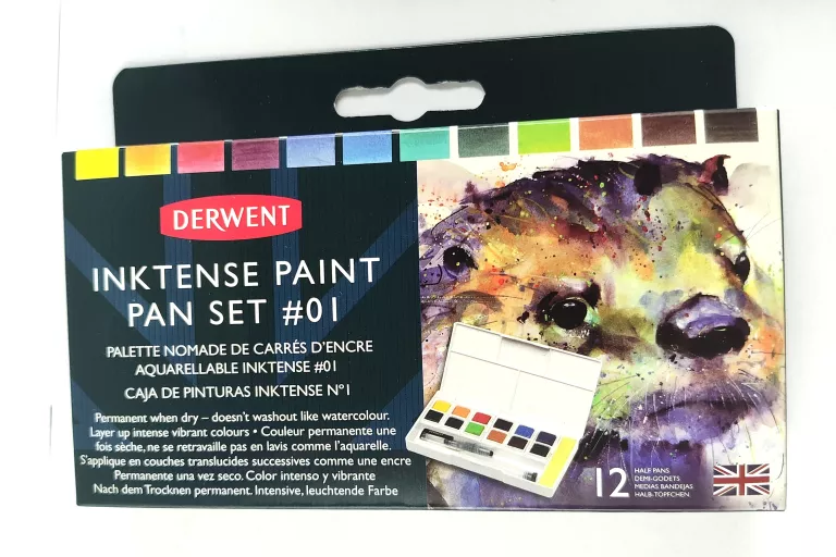 TUSZ W KOSTKACH INKTENSE DERWENT 12 SZT