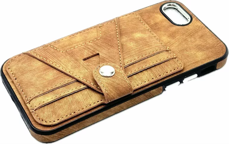 PLECKI IPHONE 6/7/8/SE Z SCHOWKIEM NA KARTY BRĄZ
