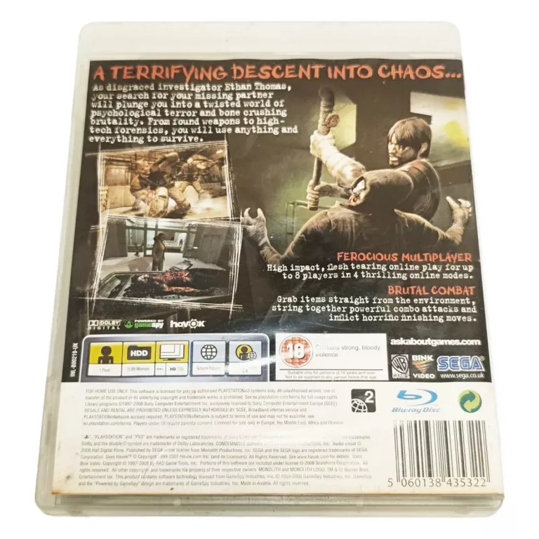 GRA CONDEMNED 2 (PS3)