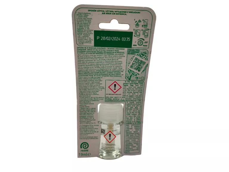 AIR WICK ELEKTRYCZNY ODŚWIEŻACZ POWIETRZA BAWEŁNA WKŁAD ŚWIEŻY 19 ML