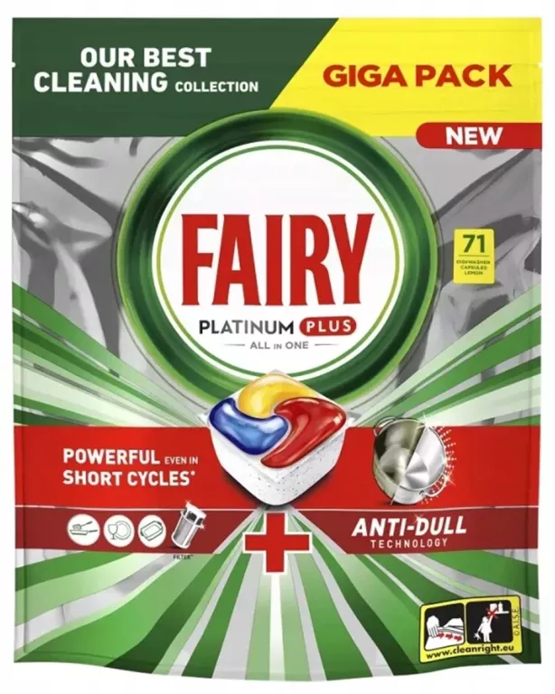 FAIRY PLATINUM PLUS KAPSUŁKI DO ZMYWARKI 71 SZTUK 8700216236126