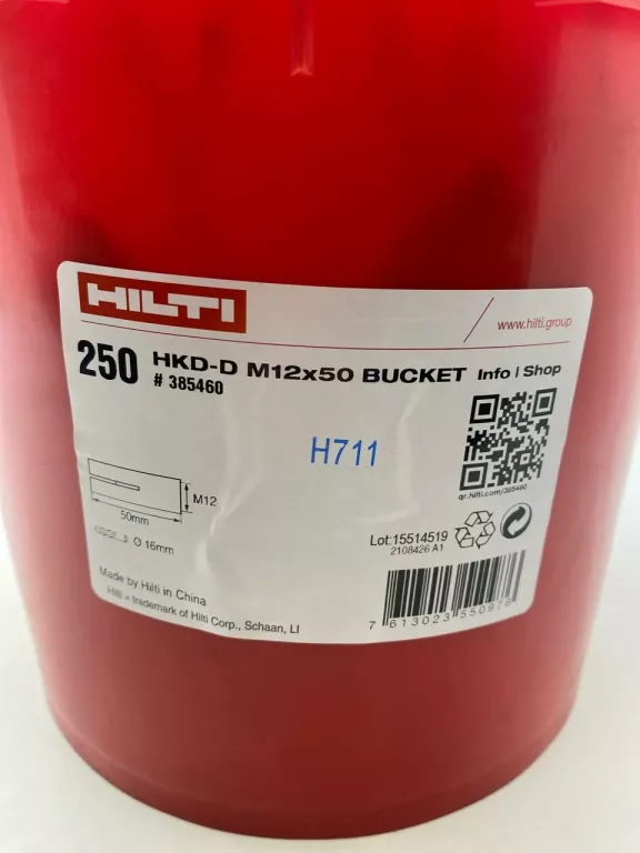 KOTWA WPUSZCZANA HILTI HKD-D M12X50 250 SZTUK