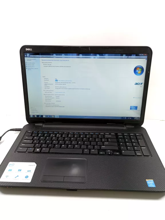 LAPTOP DELL INSPIRON 17 3721 INTEL PENTIUM 4/500GB WIN7 ULTIMATE