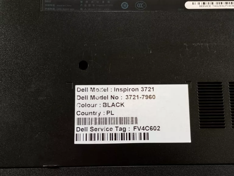 LAPTOP DELL INSPIRON 17 3721 INTEL PENTIUM 4/500GB WIN7 ULTIMATE