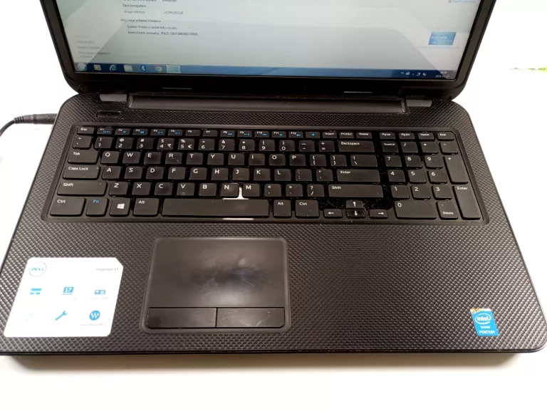 LAPTOP DELL INSPIRON 17 3721 INTEL PENTIUM 4/500GB WIN7 ULTIMATE