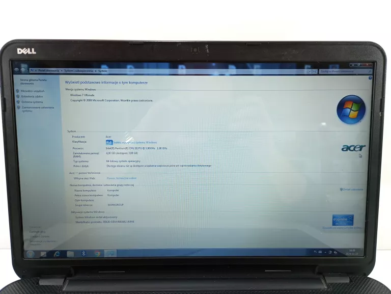 LAPTOP DELL INSPIRON 17 3721 INTEL PENTIUM 4/500GB WIN7 ULTIMATE