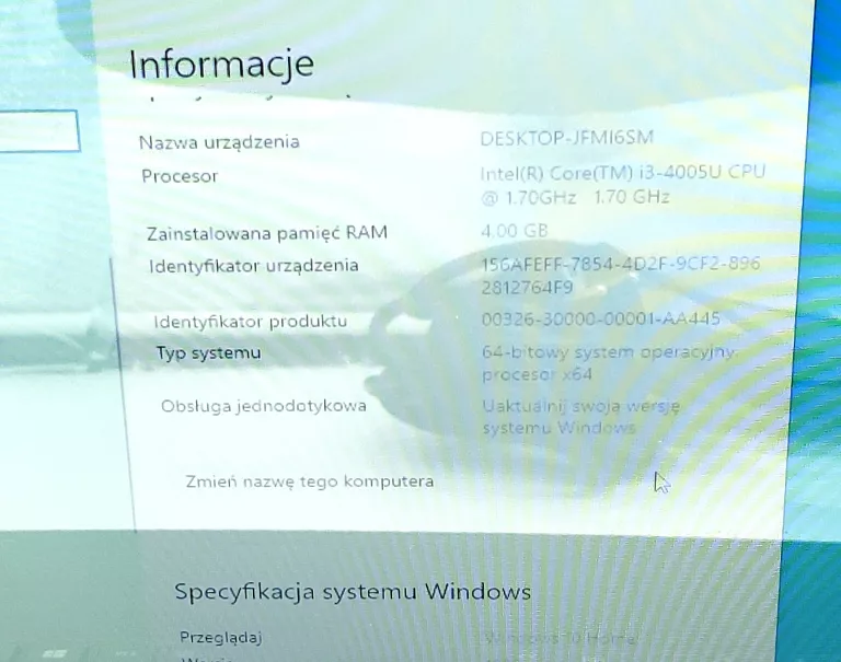 LAPTOP TOSHIBA SATELLITE PRO R50-B-11C /I3/12GB/512GB/WIN10 + ZASILACZ