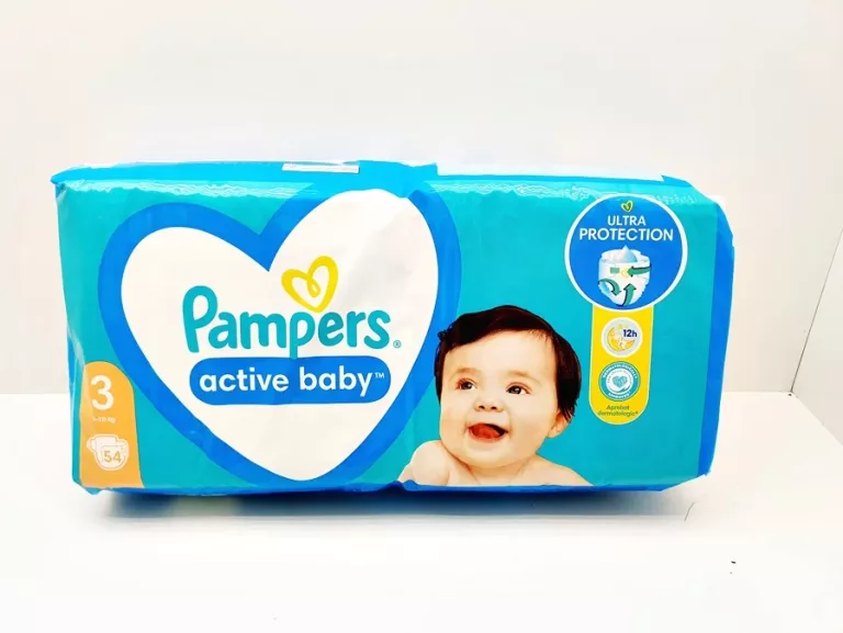 PIELUSZKI PAMPERS ACTIVE BABY ROZMIAR 3 6-10 KG 54 SZT