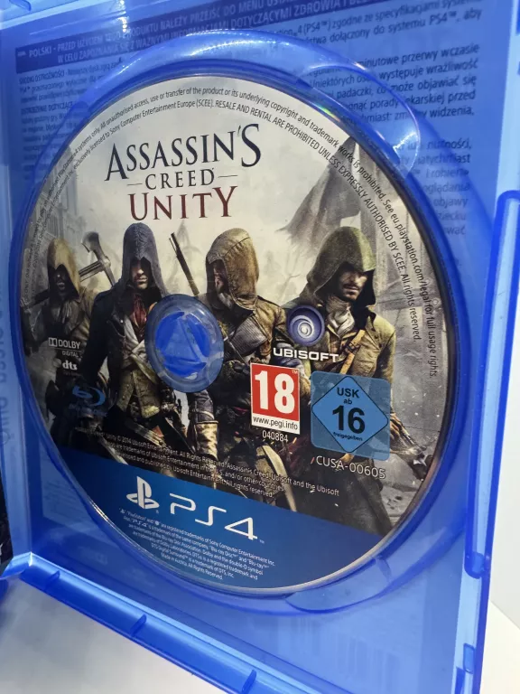 GRA NS PS4 ASSASSINS CREED UNITY