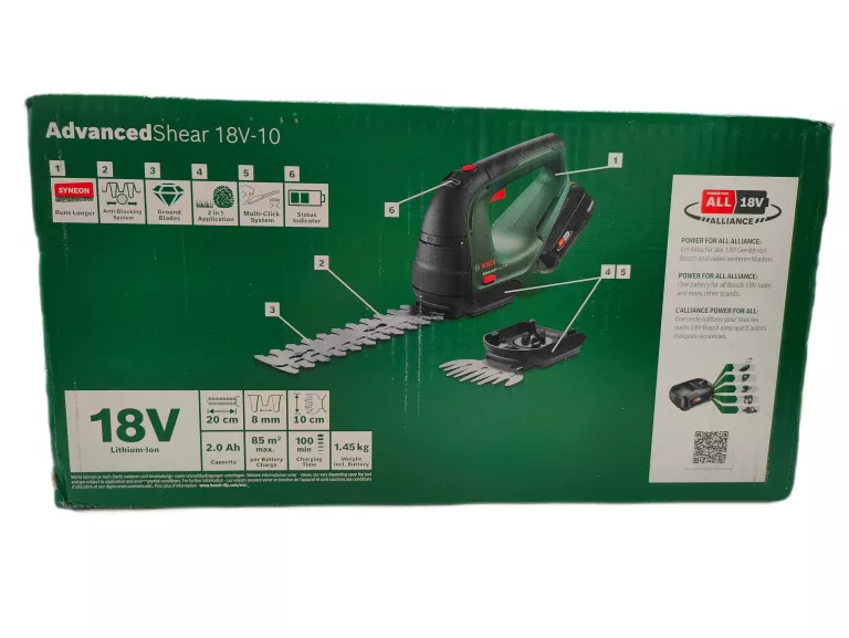 NOŻYCE DO TRAW I KRZEWÓW BOSCH ADVANCEDSHEAR 18V-10