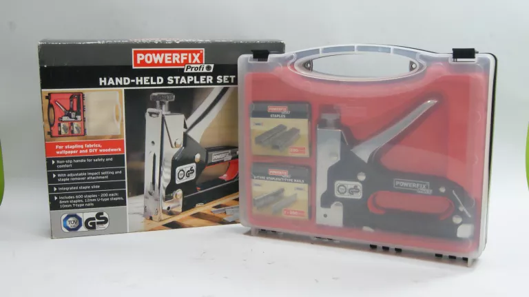 RĘCZNY ZSZYWACZ POWERFIX PROFI Z16531 Z WALIZKĄ +ZSZYWKI