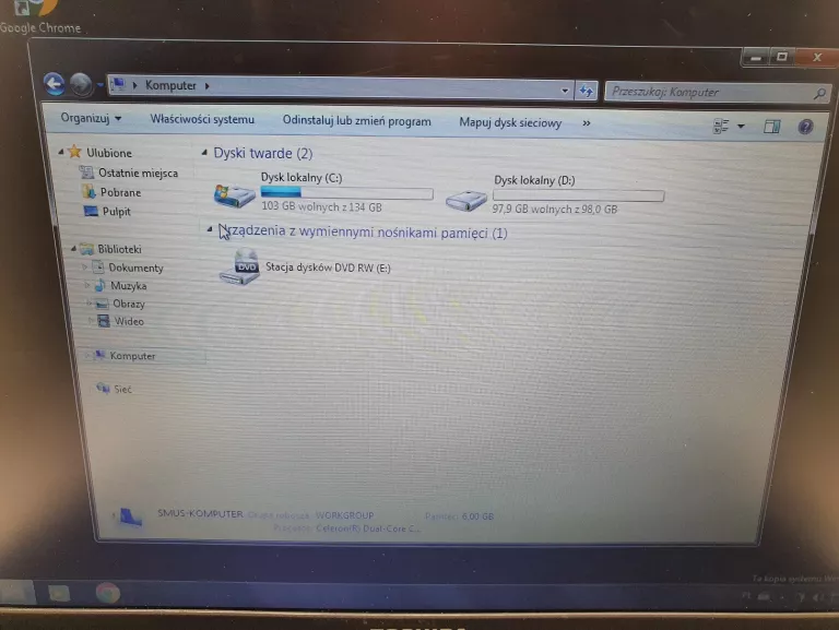 LAPTOP TOSHIBA SATELLITE PRO C660-27X 6GB RAM 200 HDD WIN7