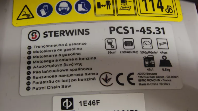 PIŁA SPALINOWA STERWINS PCS1-45.31 2.3KW 56CM3