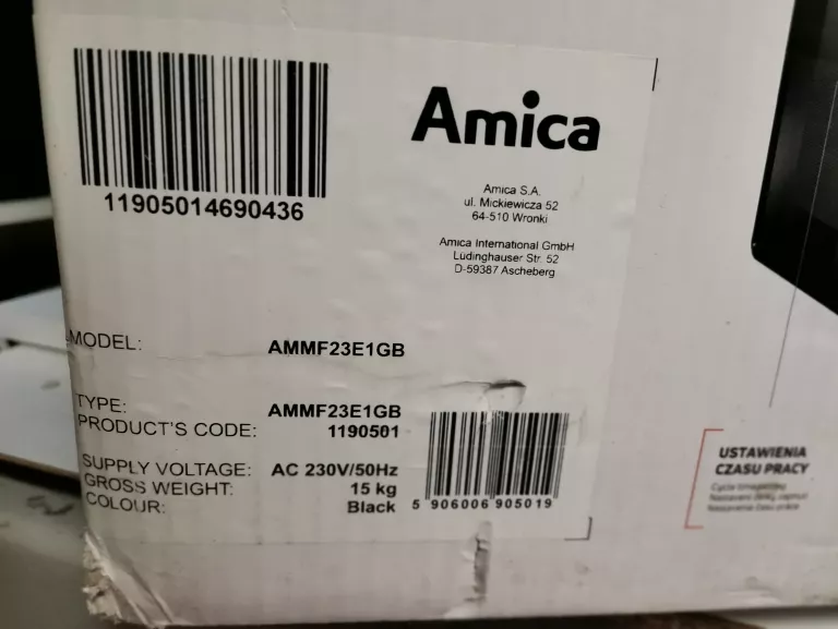 KUCHENKA MIKROFALOWA AMICA AMMF23E1GB