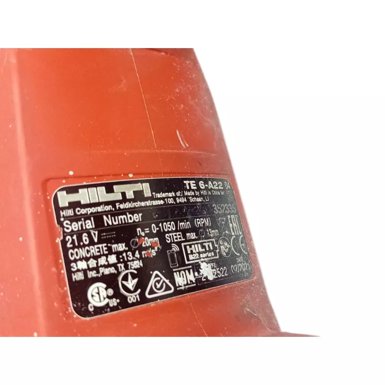 MŁOTOWIERTARKA HILTI TE 6-A22 04