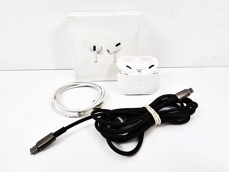 SŁUCHAWKI AIRPODS PRO A2083 A2084 A2190 (ORYG. - WYLOGOWANE) + PUD + KABEL