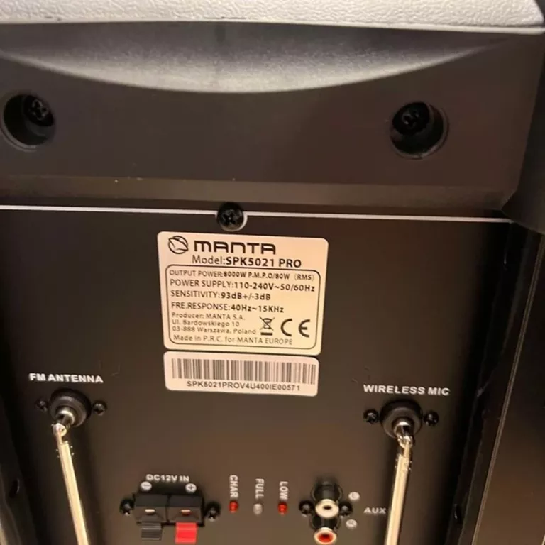 GŁOŚNIK MANTA SPK 5021 PRO KOMPLET