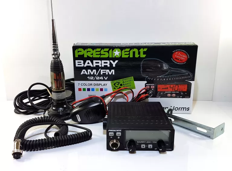 ZESTAW CB RADIO PRESIDENT BARRY + ANTENA LTC